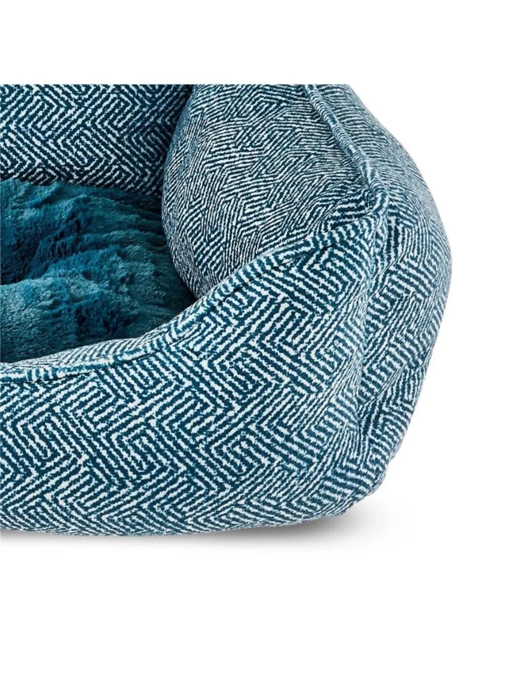 Medium Bolster Cat or Dog Bed Blue 21